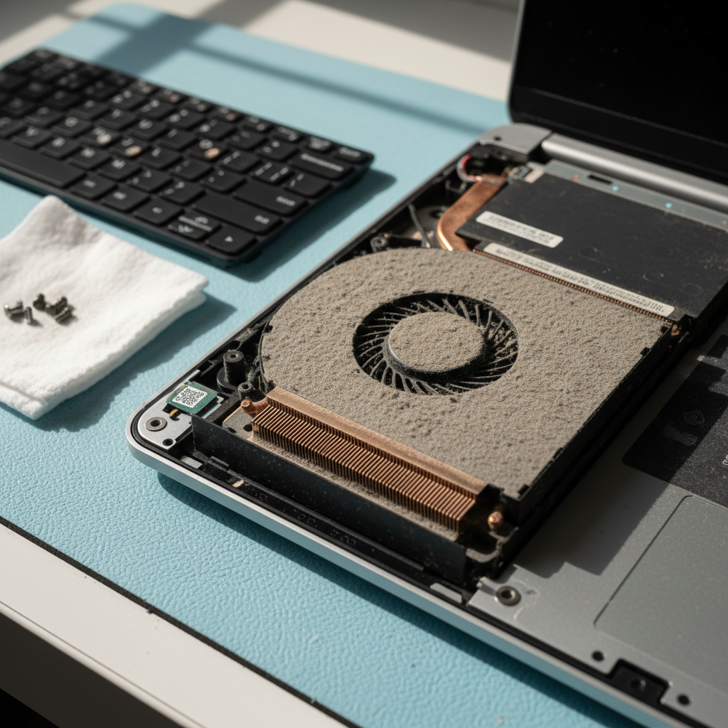Dust-clogged laptop fan cleaning service in Norwood — Adelaide SA 5067