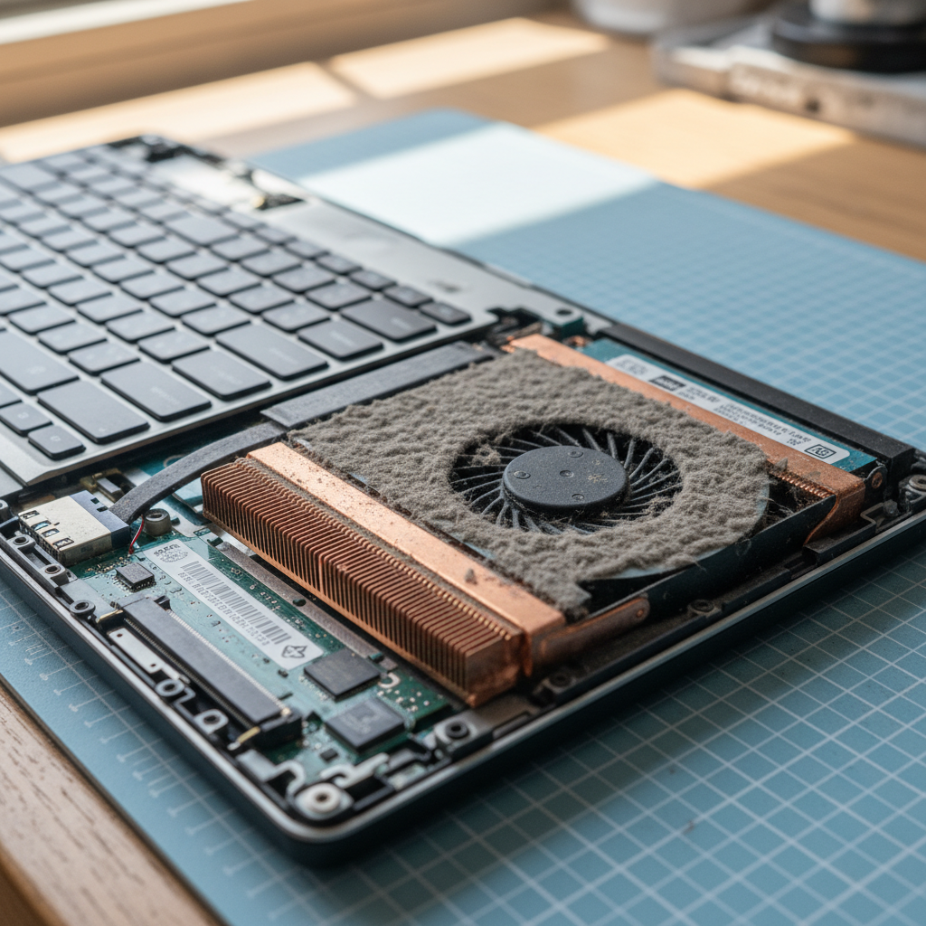 Dust-clogged laptop fan cleaning service in Norwood South — Adelaide SA 5067