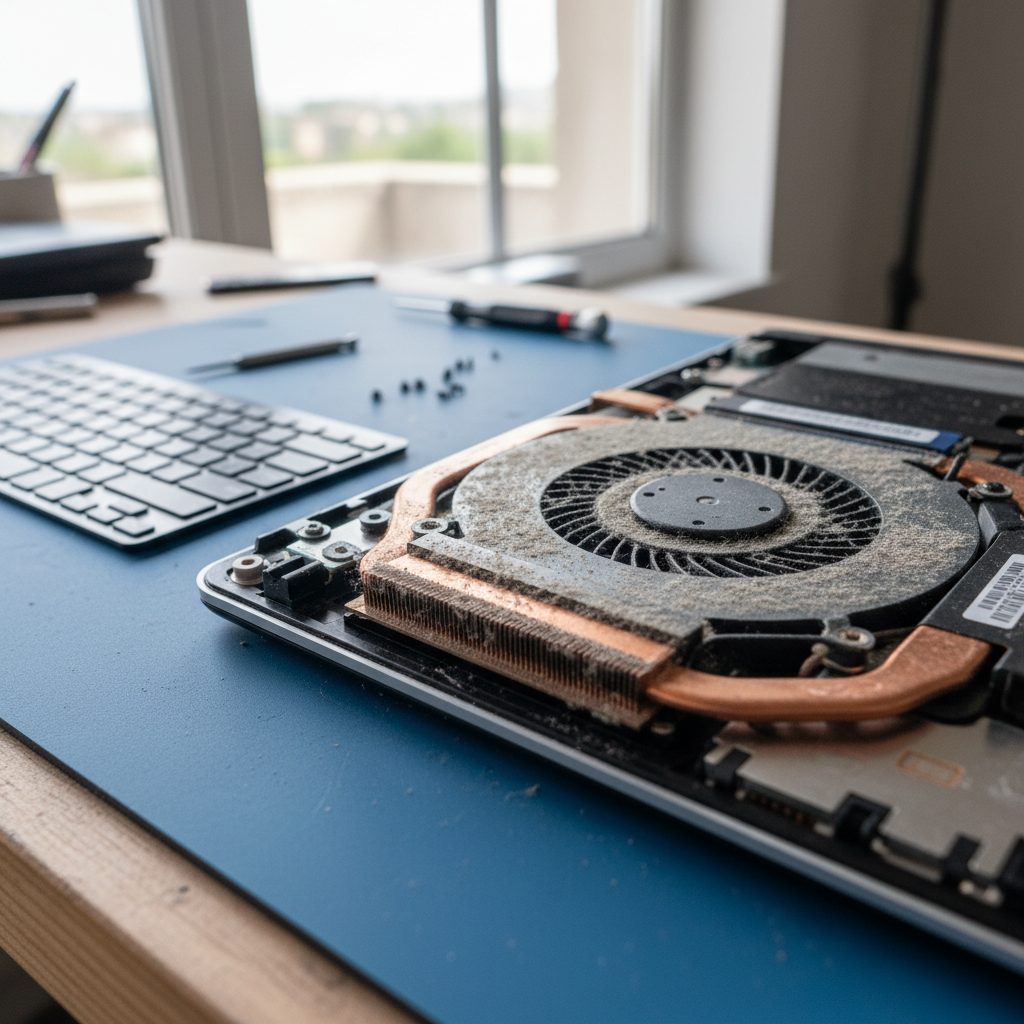 Dust-clogged laptop fan cleaning service in Oakden — Adelaide SA 5086