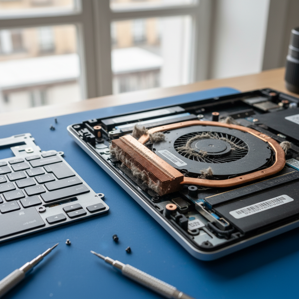 Dust-clogged laptop fan cleaning service in Oakdowns — Hobart TAS 7019