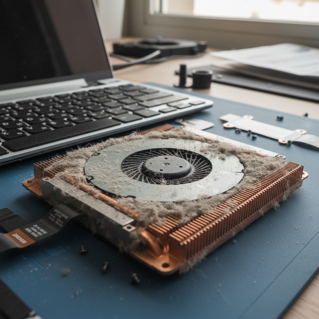 Dust-clogged laptop fan cleaning service in Old Beach — Hobart TAS 7017