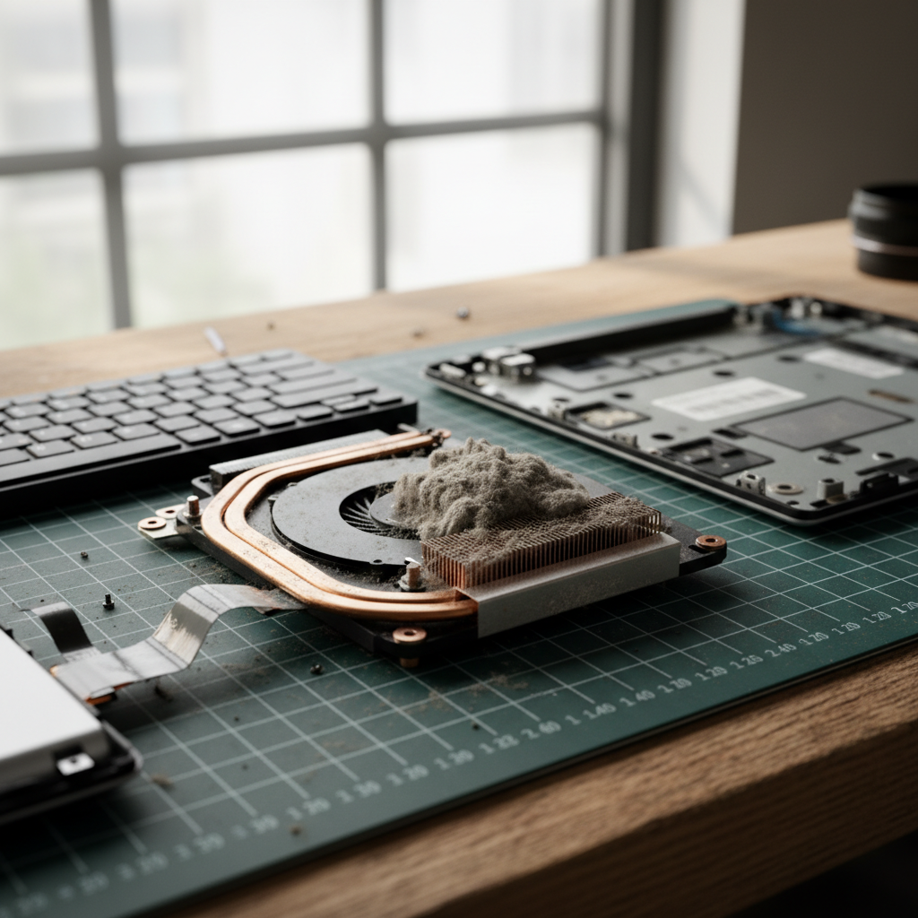 Dust-clogged laptop fan cleaning service in Old Noarlunga — Adelaide SA 5168