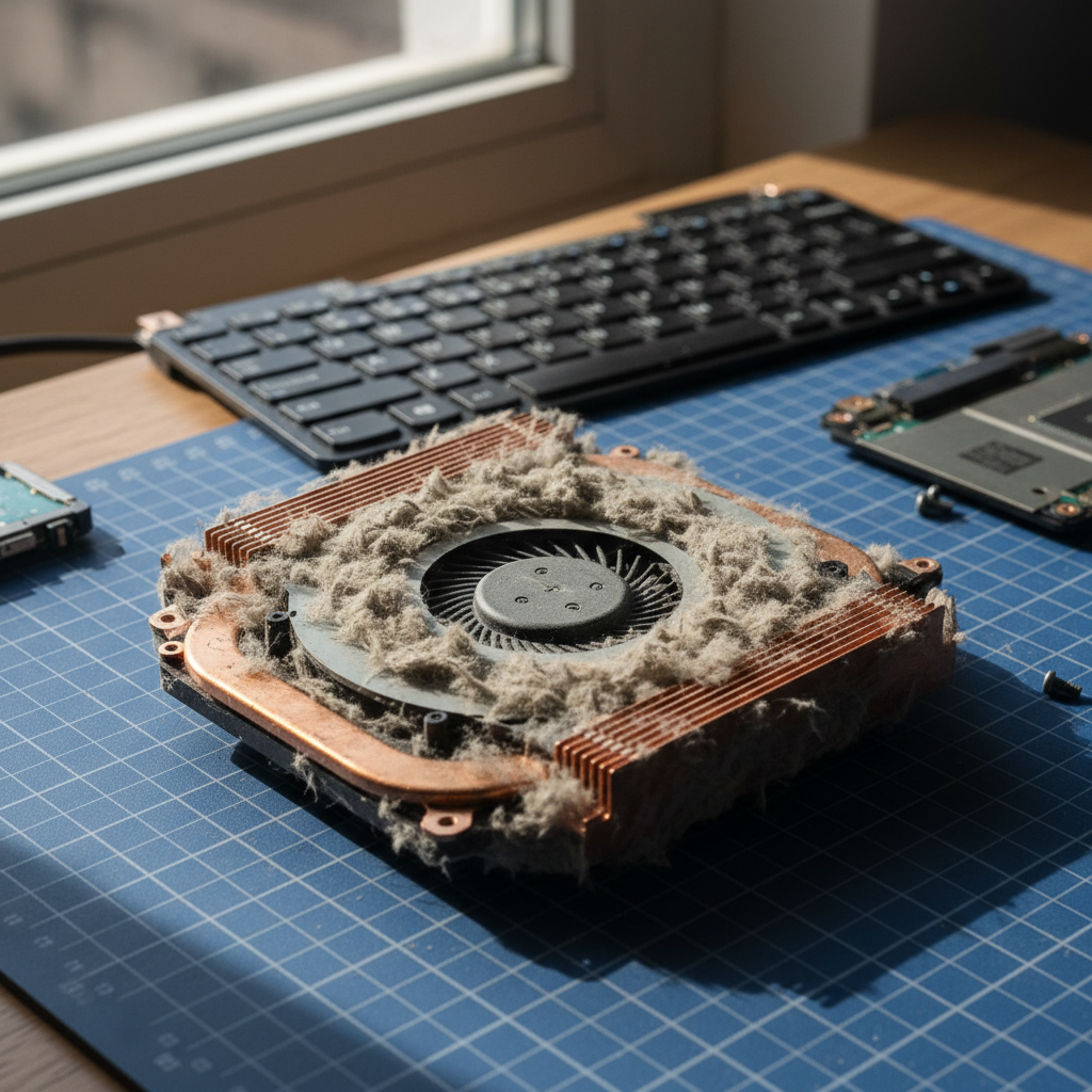 Dust-clogged laptop fan cleaning service in Old Reynella — Adelaide SA 5161