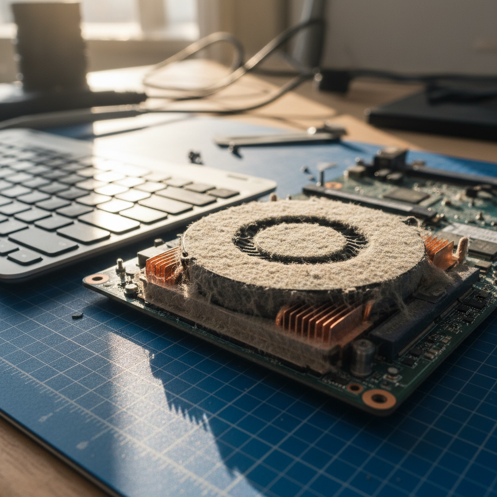Dust-clogged laptop fan cleaning service in Osborne — Adelaide SA 5017