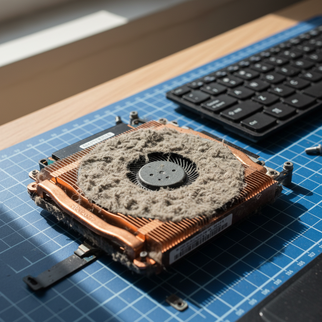 Dust-clogged laptop fan cleaning service in Ovingham — Adelaide SA 5082
