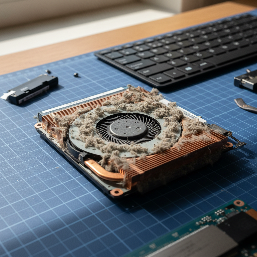 Dust-clogged laptop fan cleaning service in Panorama — Adelaide SA 5041