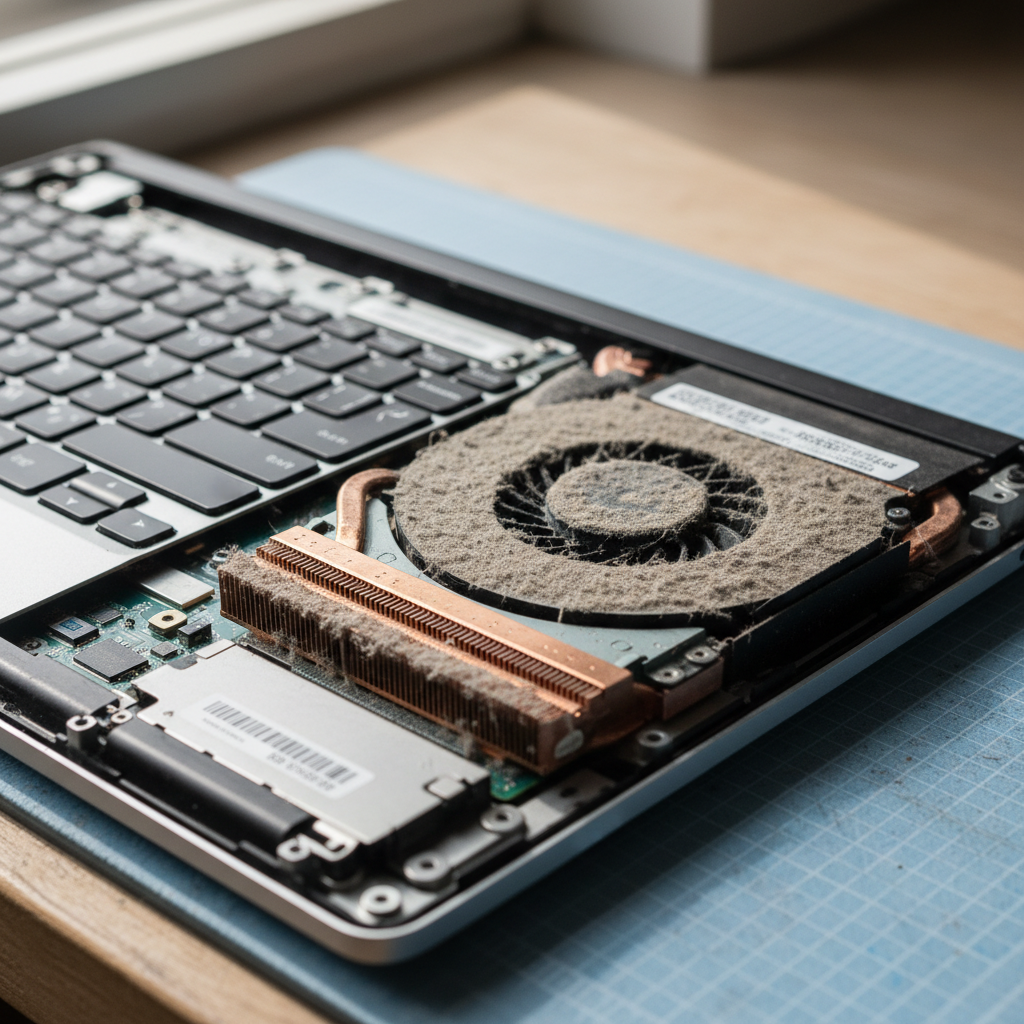 Dust-clogged laptop fan cleaning service in Para Hills — Adelaide SA 5096