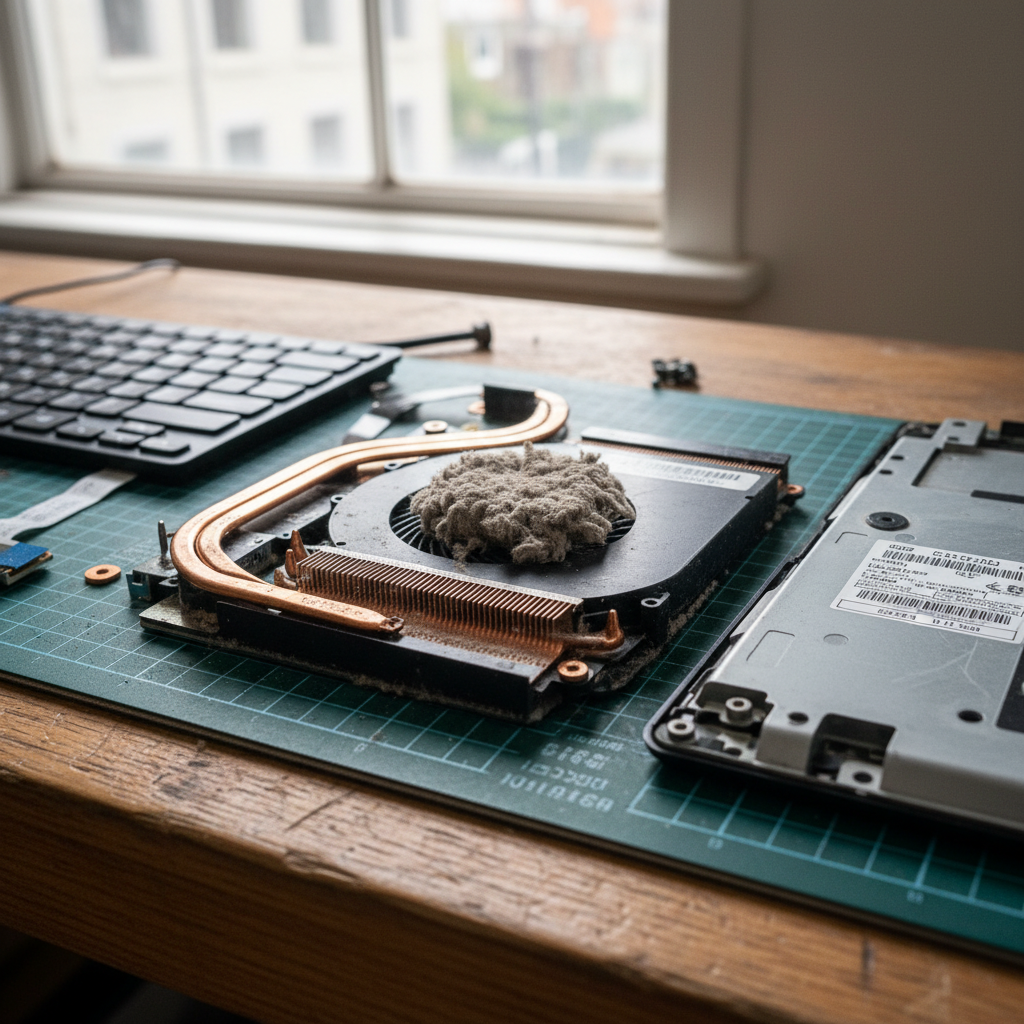 Dust-clogged laptop fan cleaning service in Paradise — Adelaide SA 5075