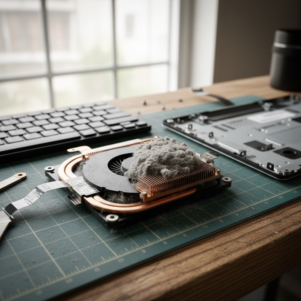 Dust-clogged laptop fan cleaning service in Park Holme — Adelaide SA 5043