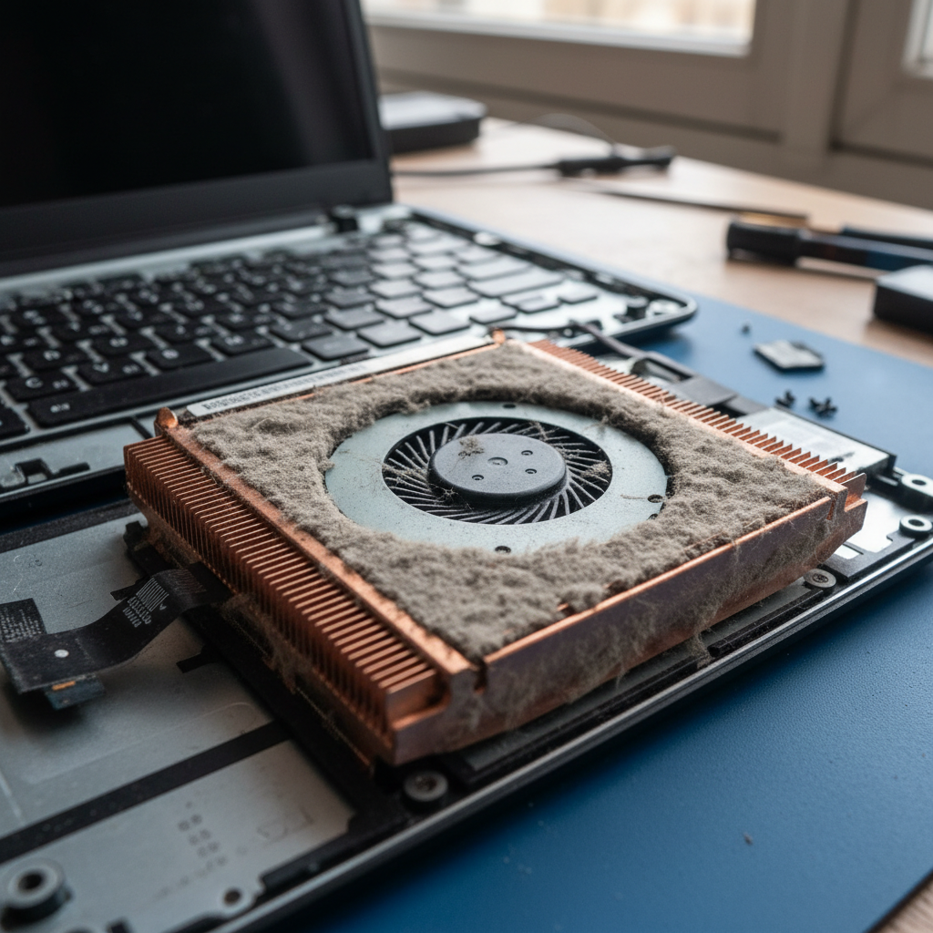 Dust-clogged laptop fan cleaning service in Parkside — Adelaide SA 5063