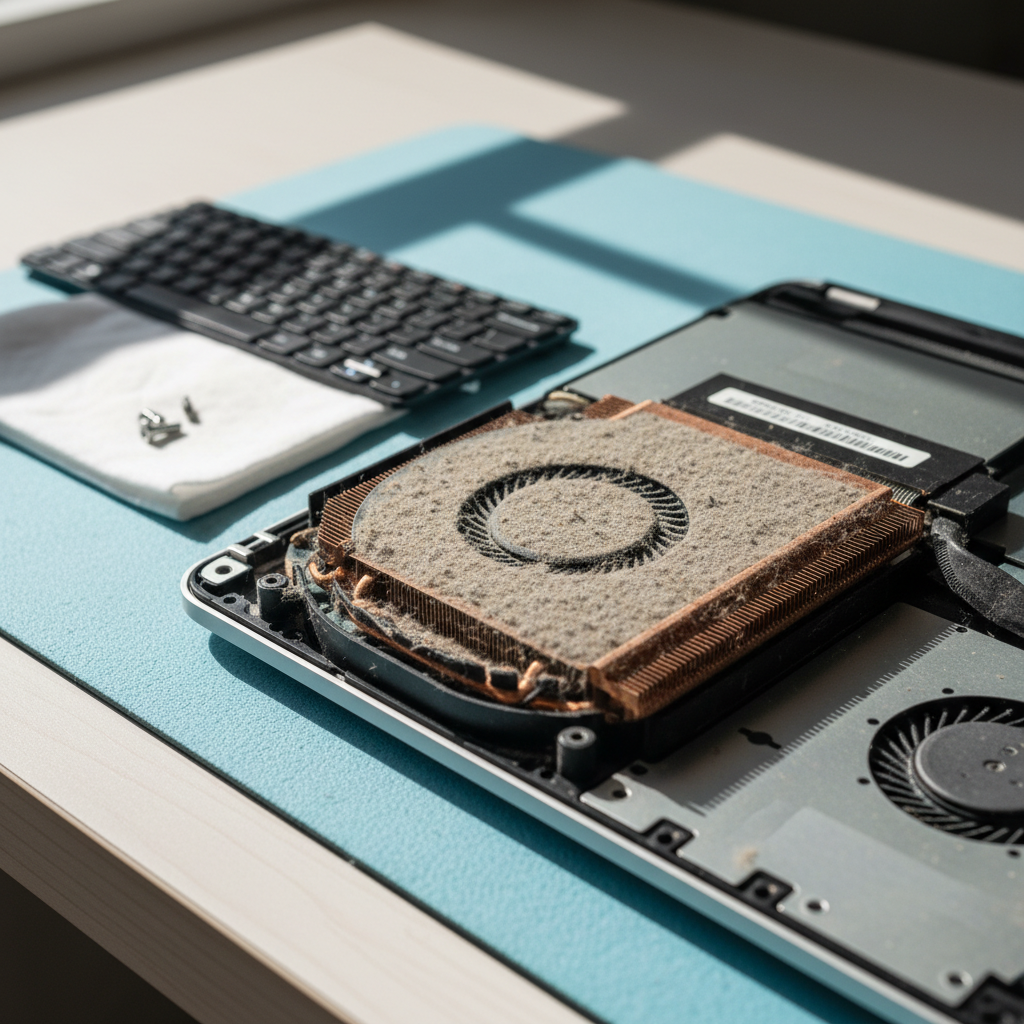 Dust-clogged laptop fan cleaning service in Paterson — Newcastle NSW 2421