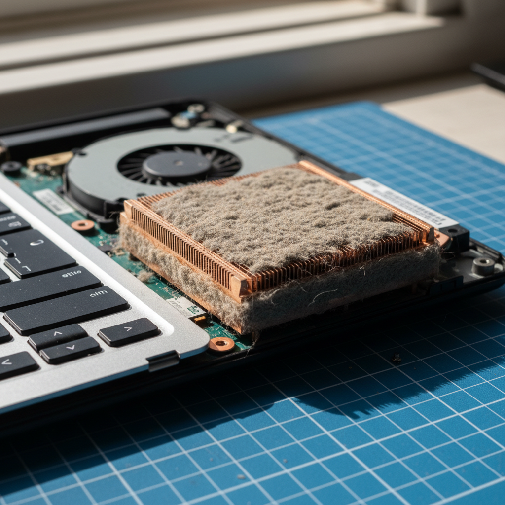Dust-clogged laptop fan cleaning service in Payneham — Adelaide SA 5070