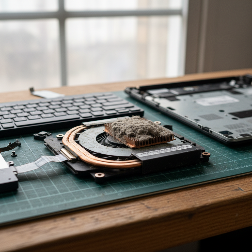 Dust-clogged laptop fan cleaning service in Pedler Creek — Adelaide SA 5171