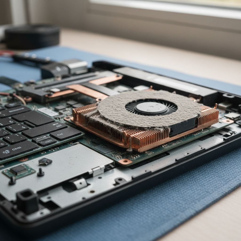 Dust-clogged laptop fan cleaning service in Pindimar — Newcastle NSW 2324