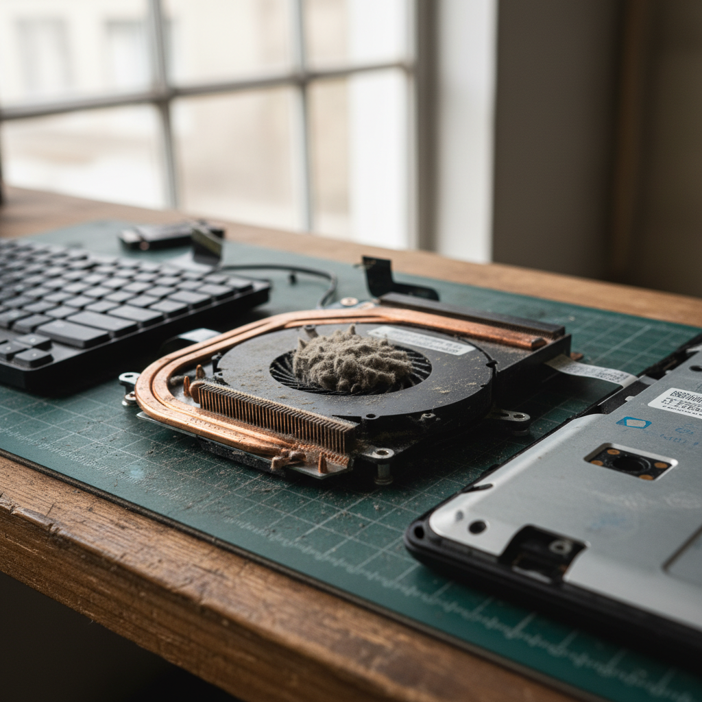 Dust-clogged laptop fan cleaning service in Pinelands — Darwin NT 0829