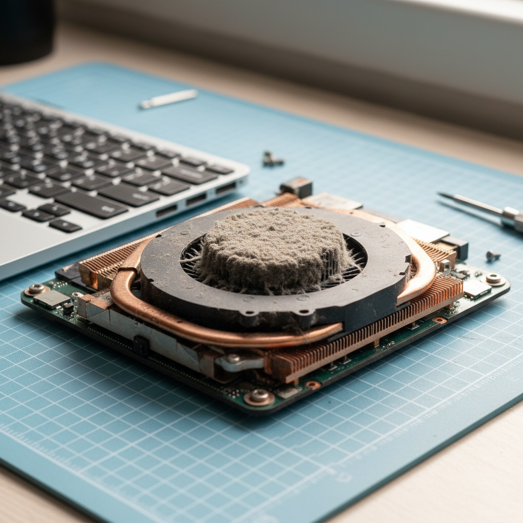 Dust-clogged laptop fan cleaning service in Point Sturt — Adelaide SA 5256