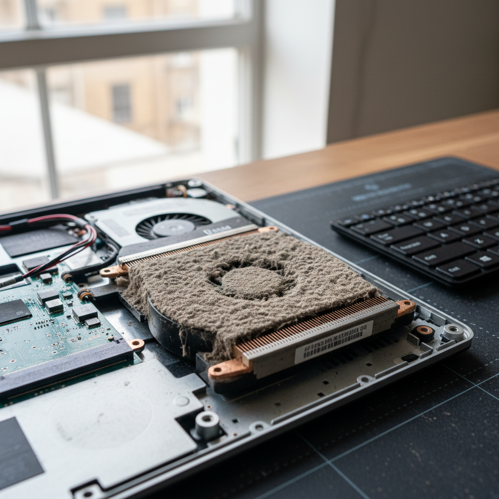 Dust-clogged laptop fan cleaning service in Pokolbin — Newcastle NSW 2320