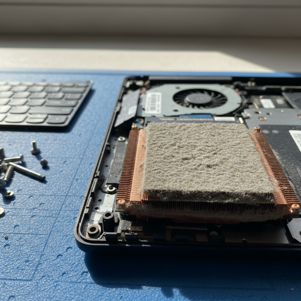 Dust-clogged laptop fan cleaning service in Pooraka — Adelaide SA 5095