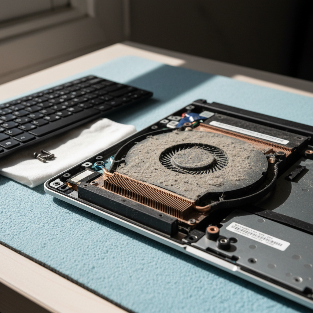 Dust-clogged laptop fan cleaning service in Port Gawler — Adelaide SA 5501