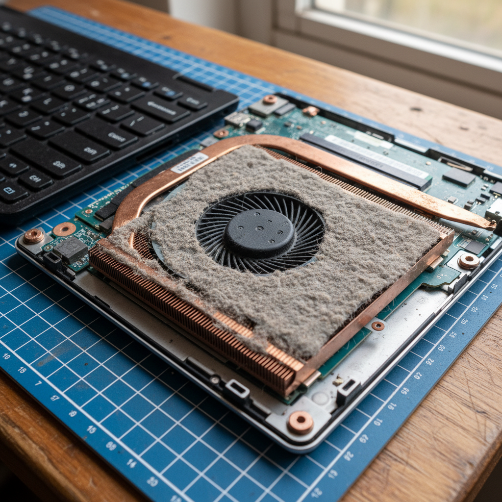 Dust-clogged laptop fan cleaning service in Port Stanvac — Adelaide SA 5160