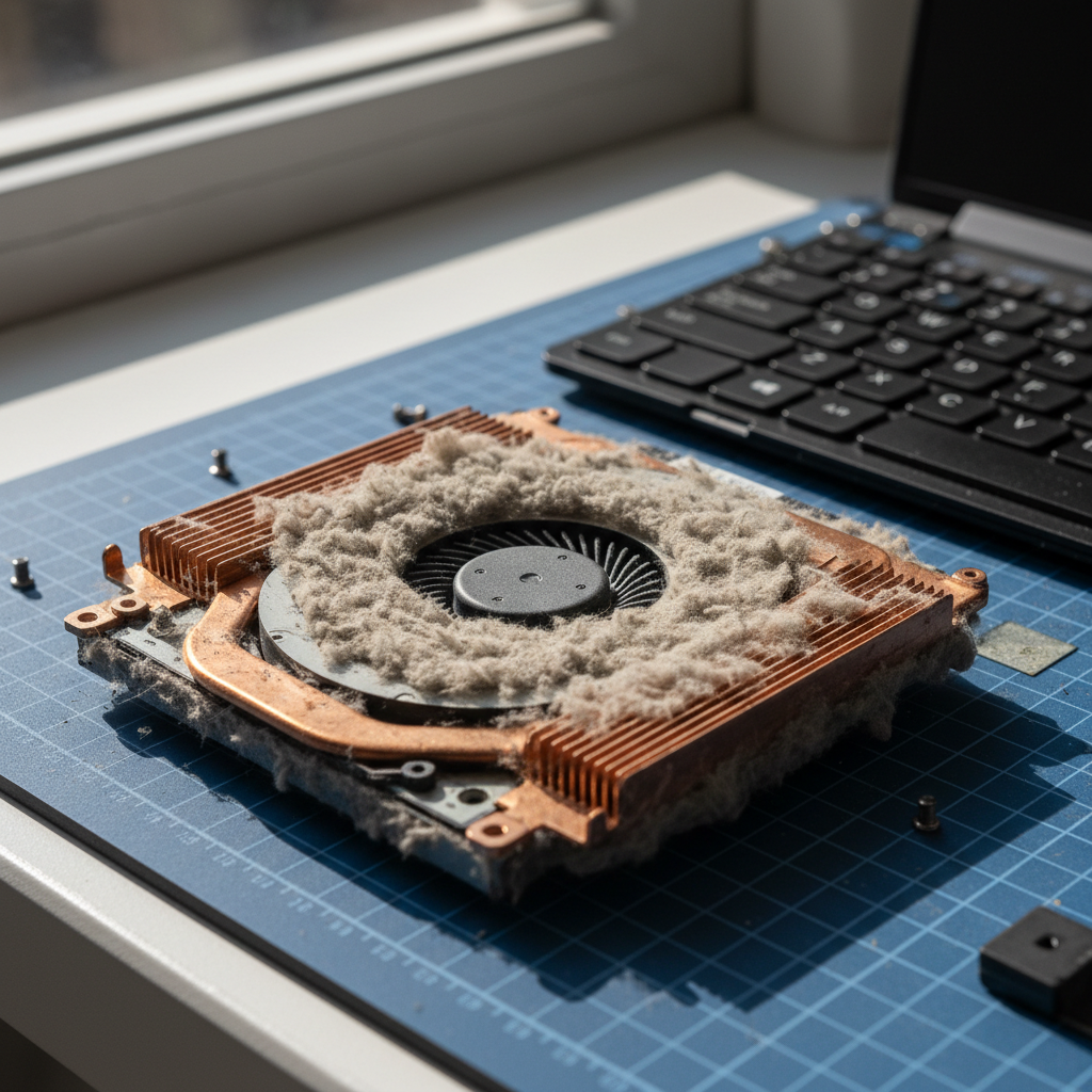 Dust-clogged laptop fan cleaning service in Prospect Hill — Adelaide SA 5201