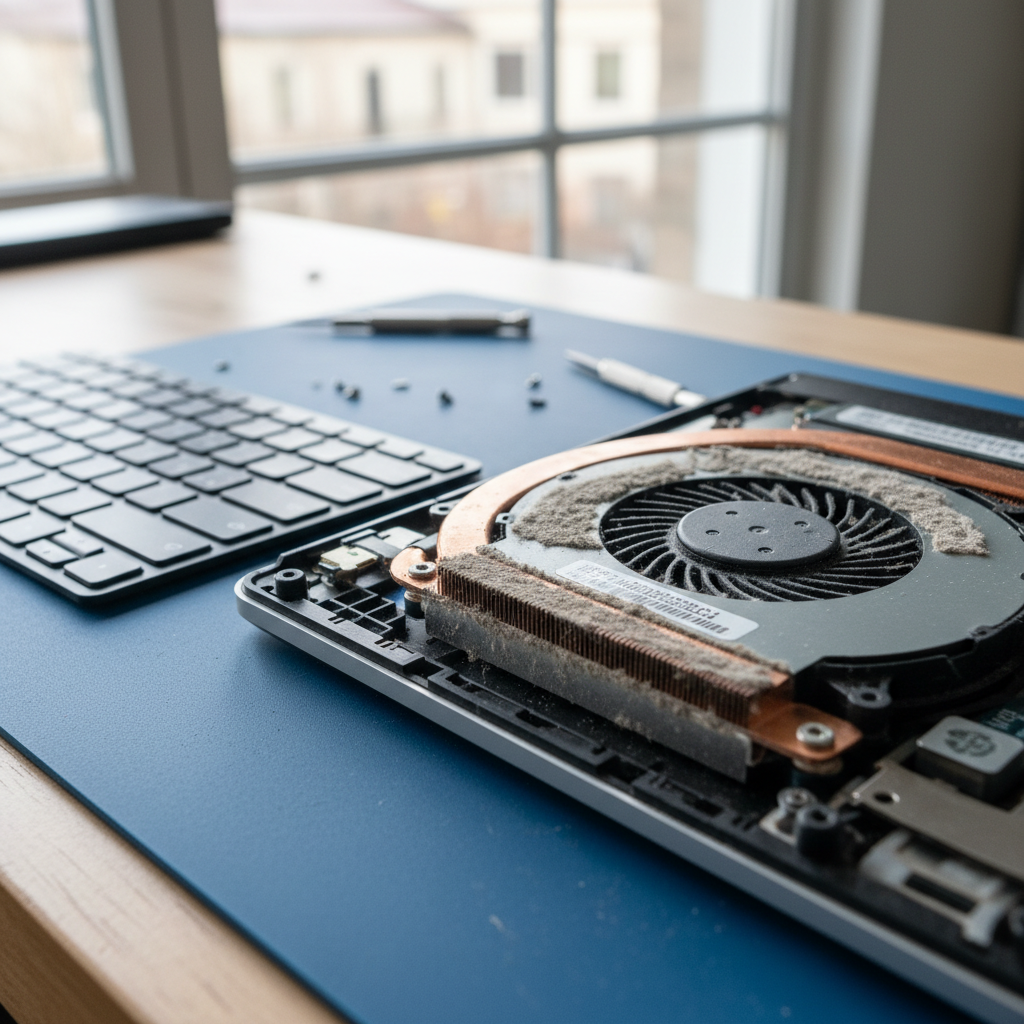 Dust-clogged laptop fan cleaning service in Queens Domain — Hobart TAS 7000