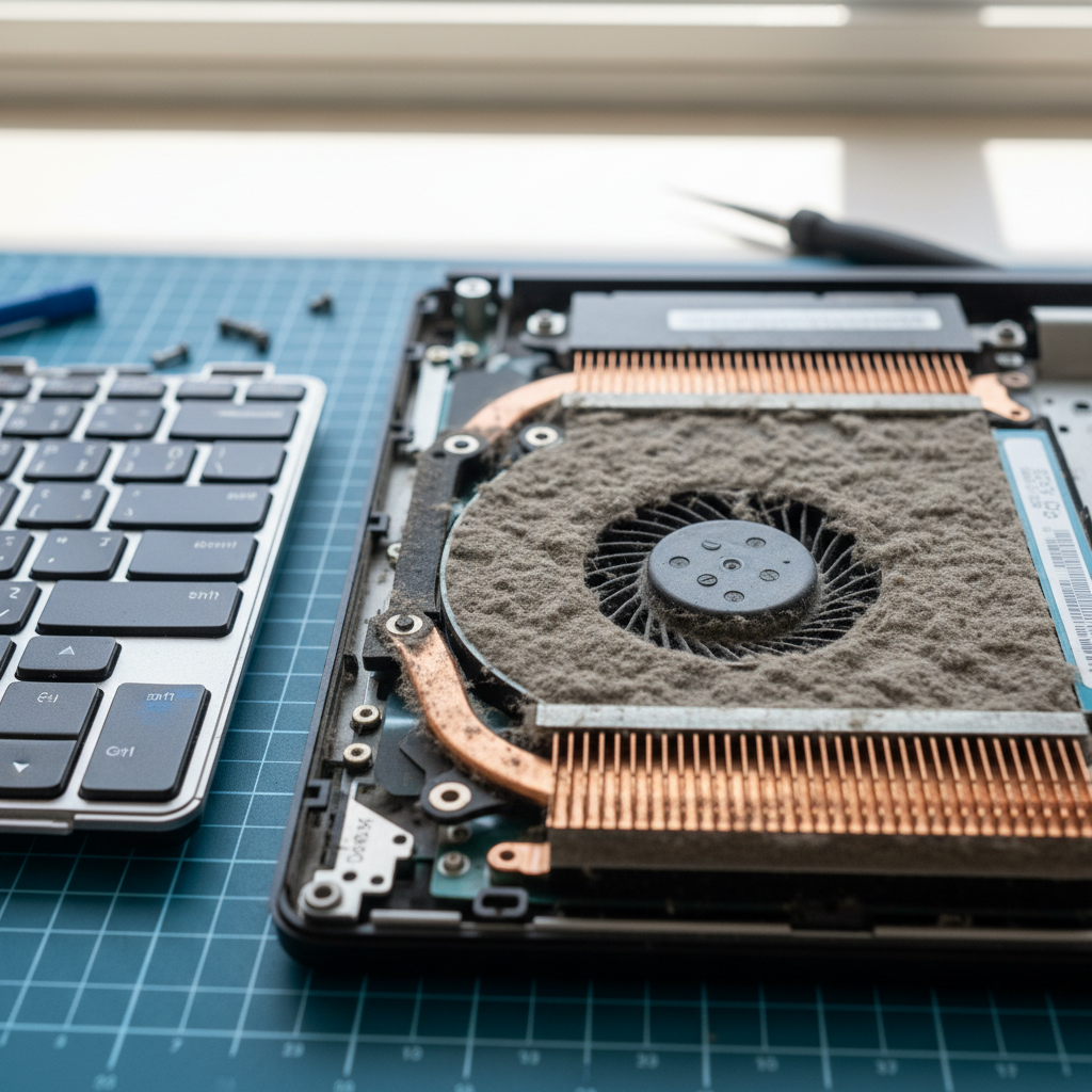 Dust-clogged laptop fan cleaning service in Redhead — Newcastle NSW 2290