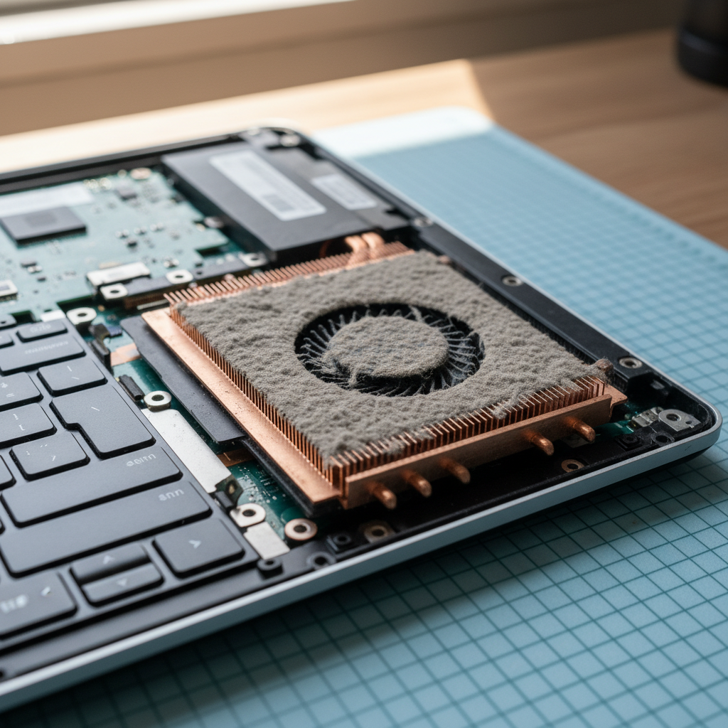 Dust-clogged laptop fan cleaning service in Reynella East — Adelaide SA 5161