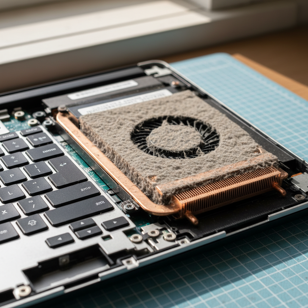 Dust-clogged laptop fan cleaning service in Risdon Vale — Hobart TAS 7016