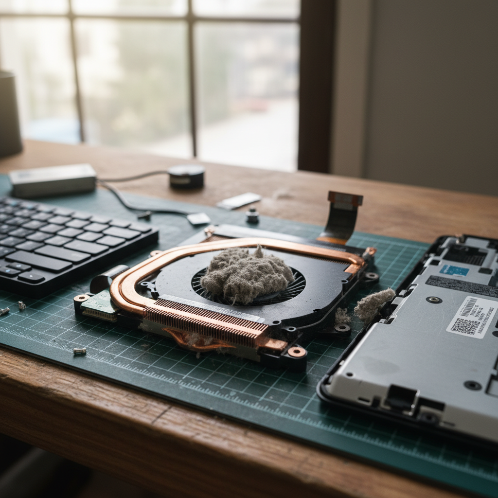 Dust-clogged laptop fan cleaning service in Rose Bay — Hobart TAS 7015