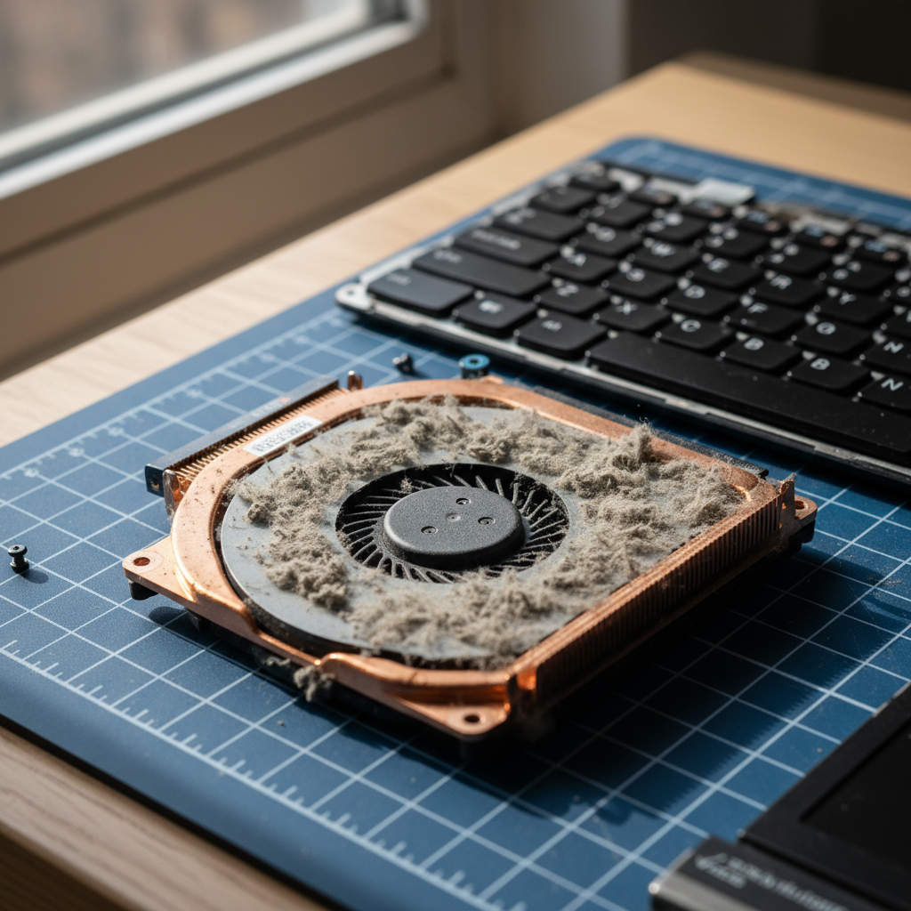 Dust-clogged laptop fan cleaning service in Rose Park — Adelaide SA 5067