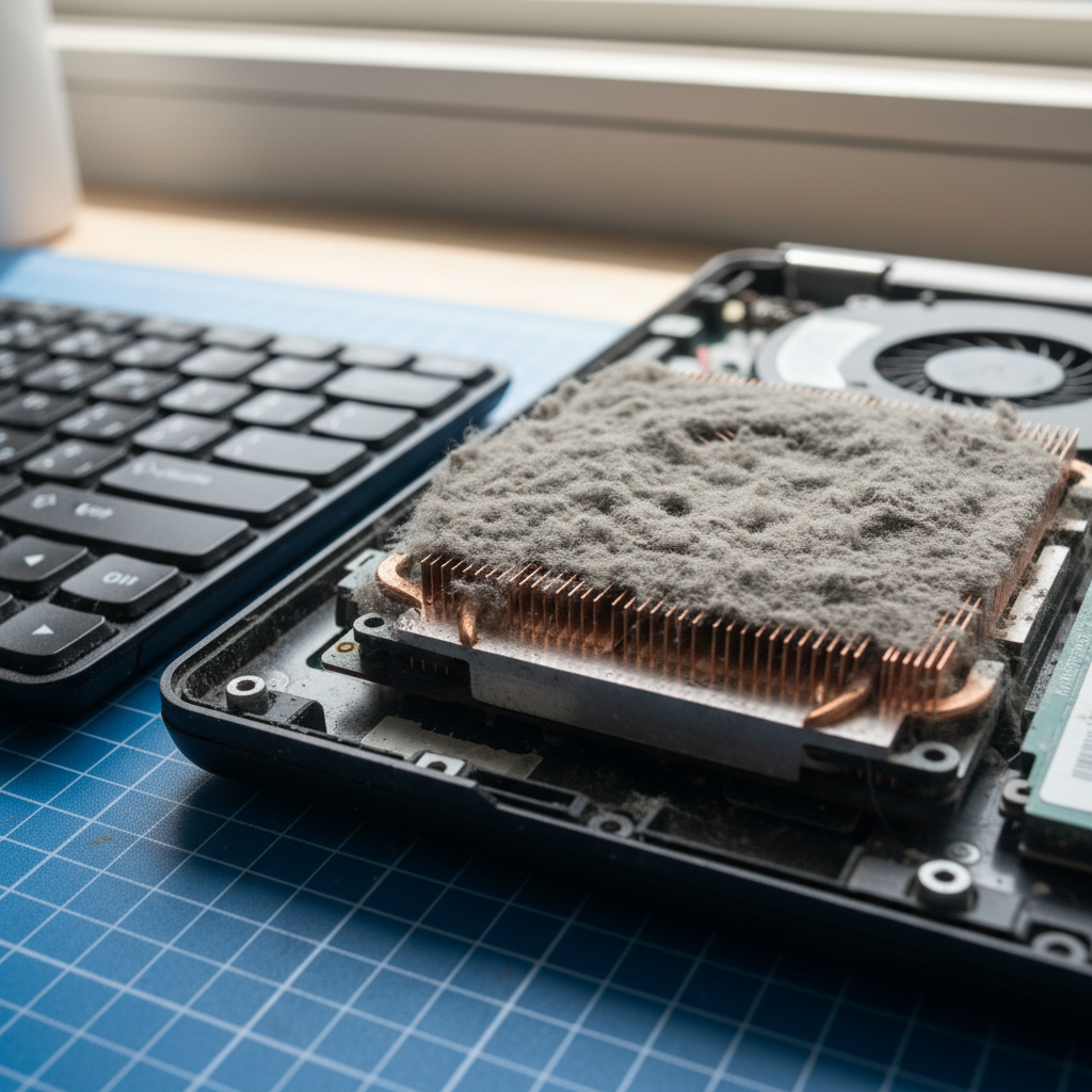 Dust-clogged laptop fan cleaning service in Rosny — Hobart TAS 7018