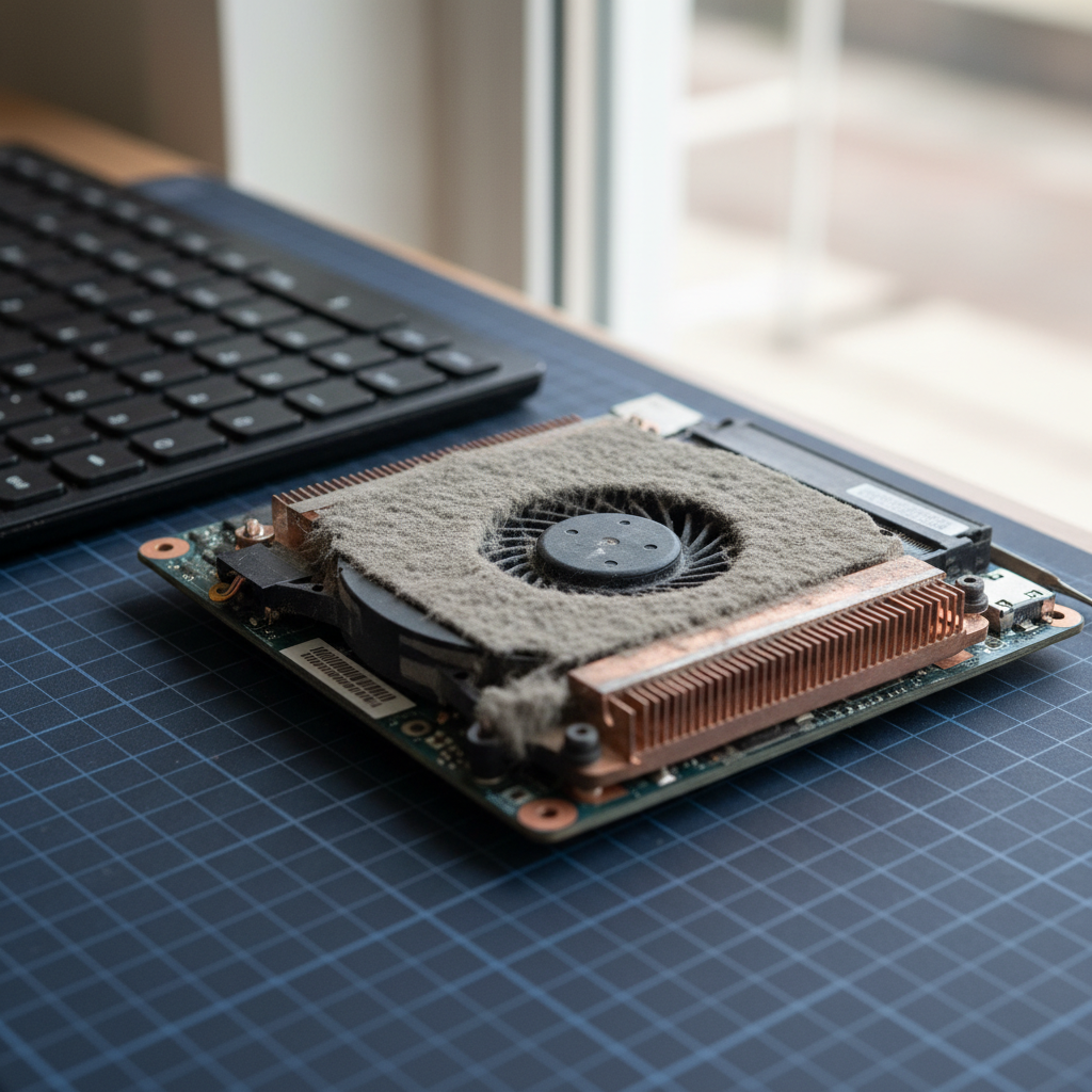 Dust-clogged laptop fan cleaning service in Rothbury — Newcastle NSW 2320