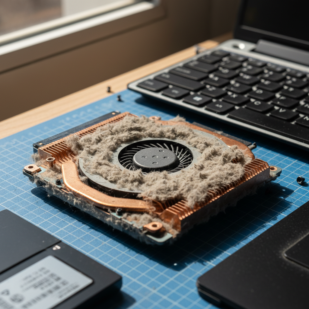 Dust-clogged laptop fan cleaning service in Royston Park — Adelaide SA 5070
