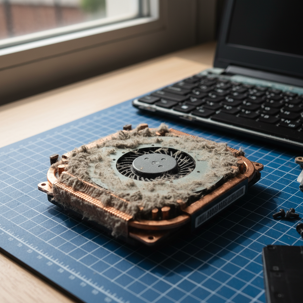 Dust-clogged laptop fan cleaning service in Salamander Bay — Newcastle NSW 2317