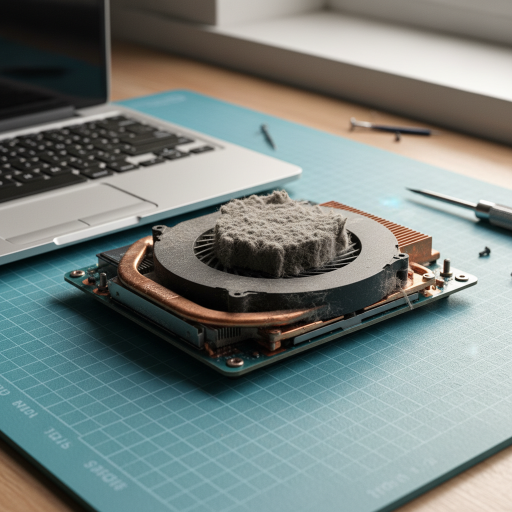 Dust-clogged laptop fan cleaning service in Salisbury North — Adelaide 5108