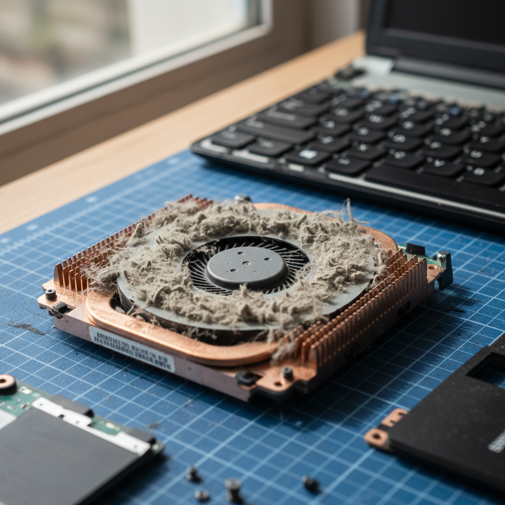 Dust-clogged laptop fan cleaning service in Salisbury Park — Adelaide 5109