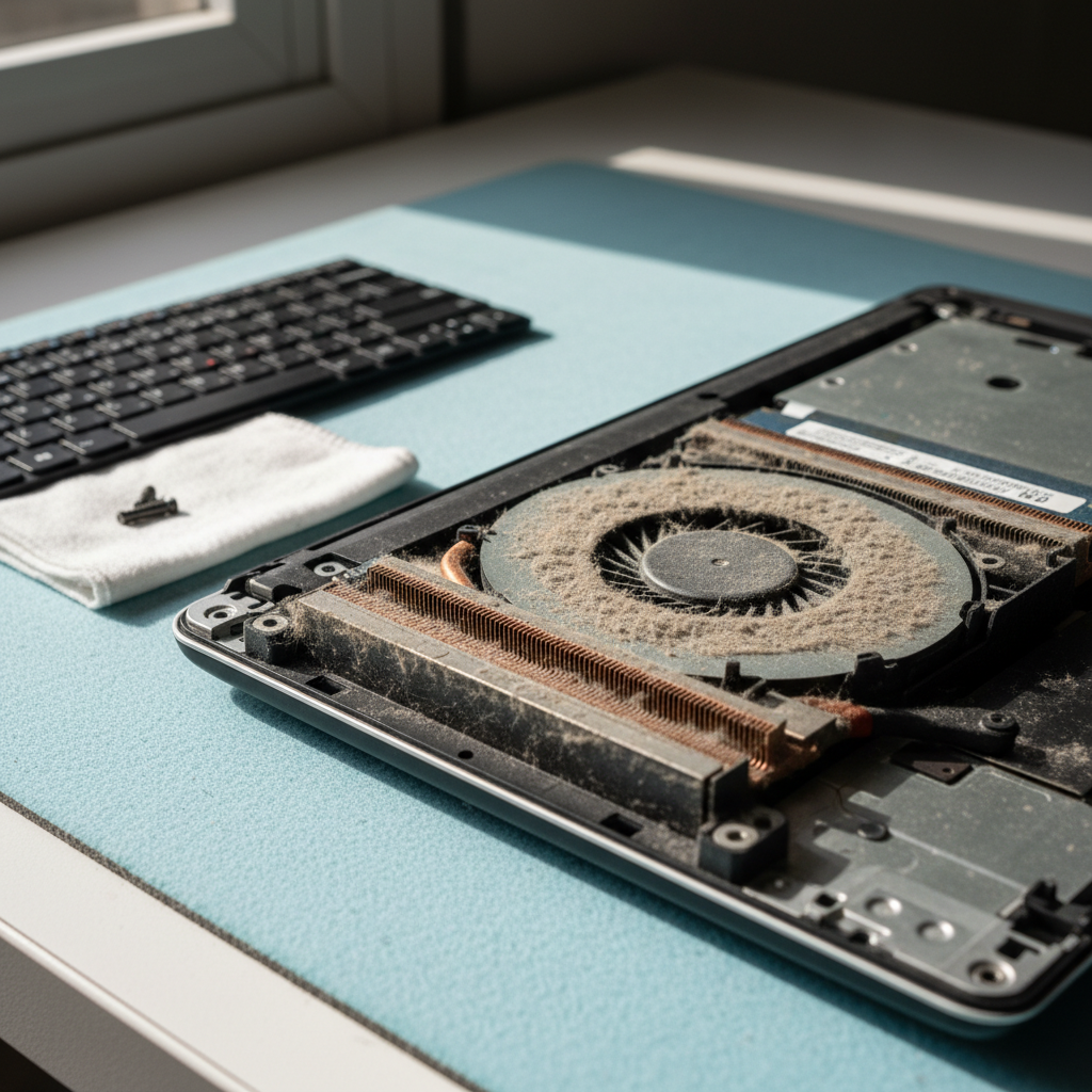 Dust-clogged laptop fan cleaning service in Salisbury South — Adelaide 5106