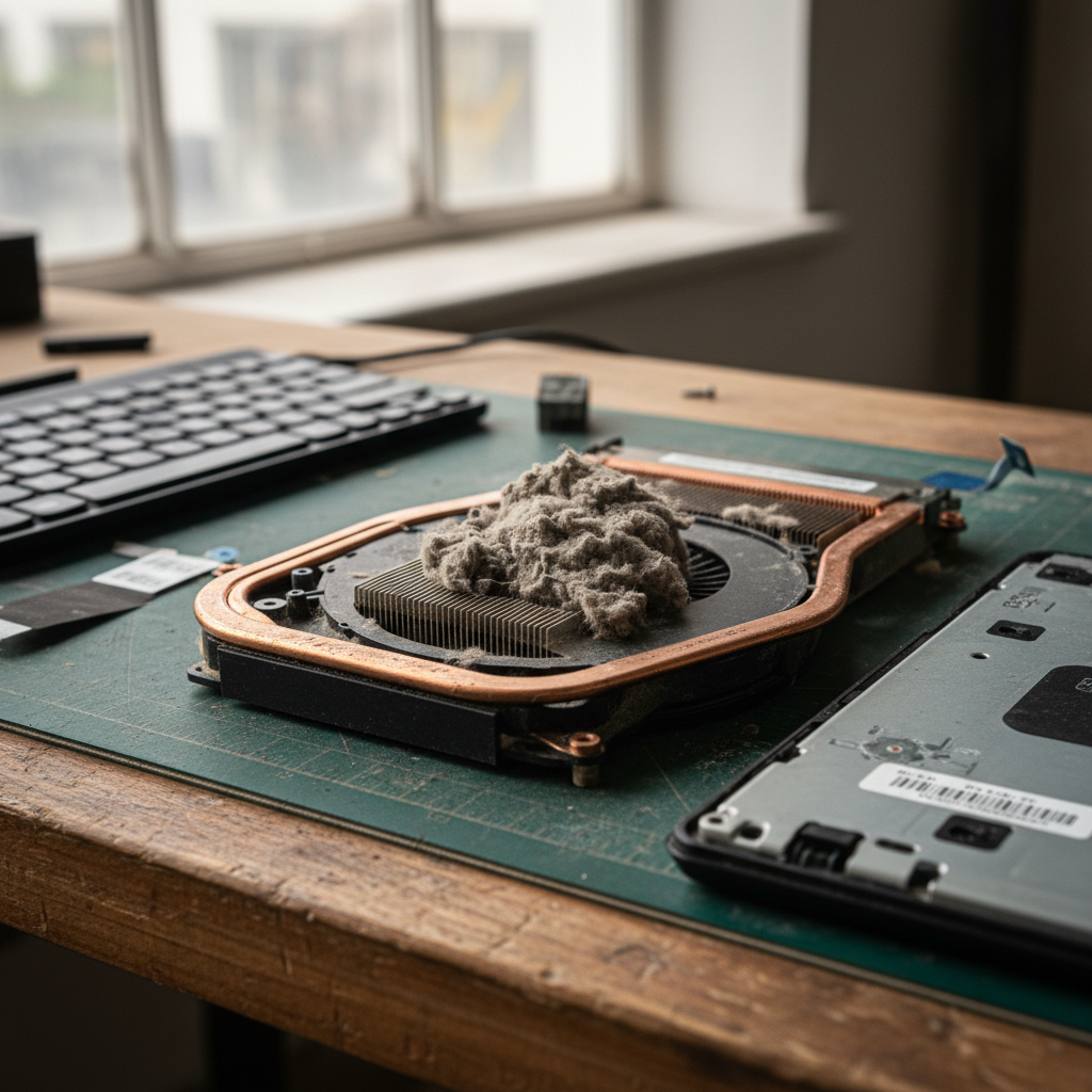 Dust-clogged laptop fan cleaning service in Seaford Heights — Adelaide SA 5169