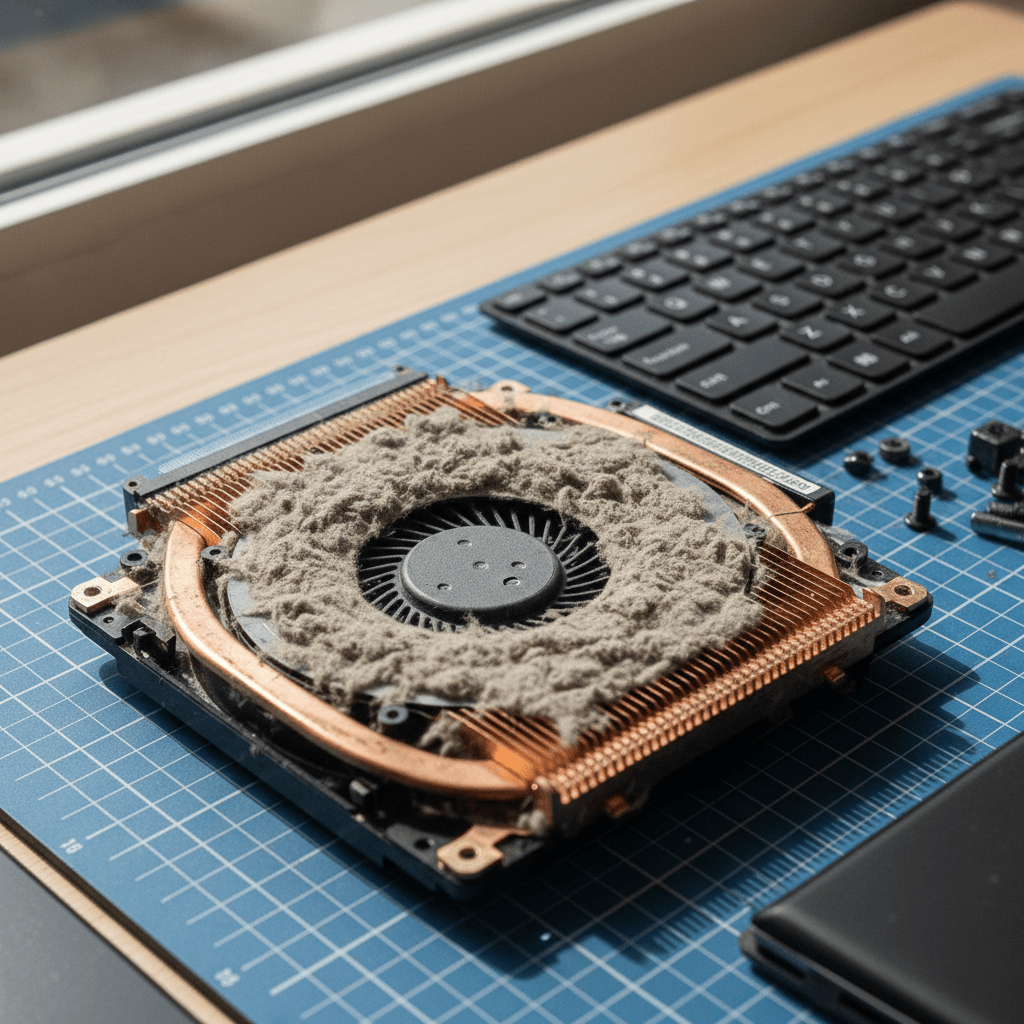 Dust-clogged laptop fan cleaning service in Seaton North — Adelaide SA 5023