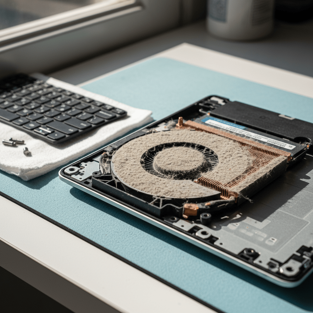 Dust-clogged laptop fan cleaning service in Sellicks Beach — Adelaide SA 5174