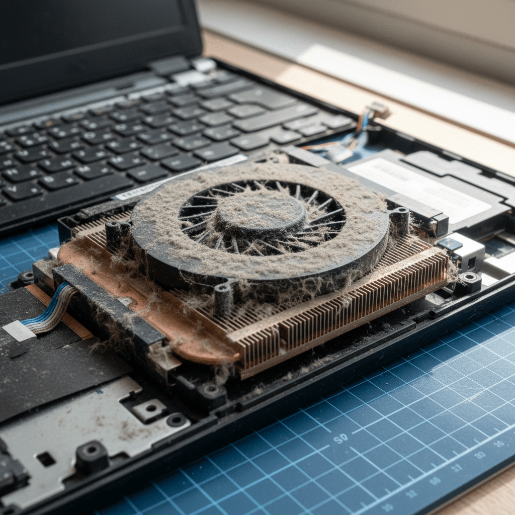 Dust-clogged laptop fan cleaning service in Semaphore — Adelaide SA 5019