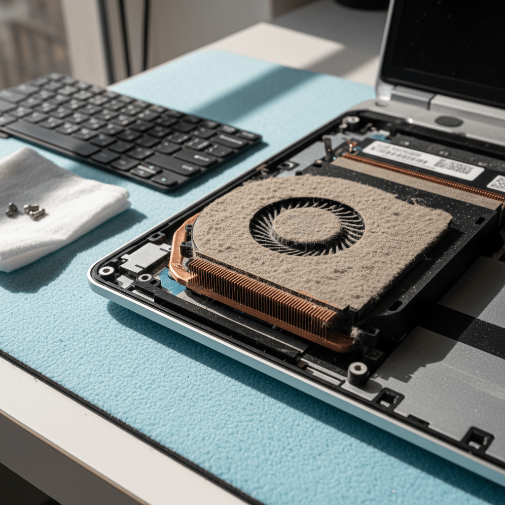 Dust-clogged laptop fan cleaning service in Sheidow Park — Adelaide SA 5158