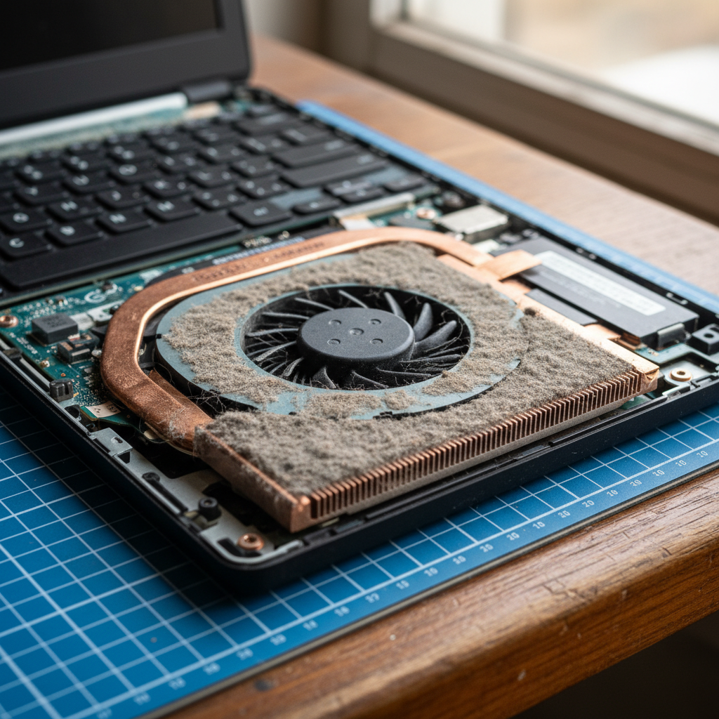 Dust-clogged laptop fan cleaning service in Shortland — Newcastle NSW 2307