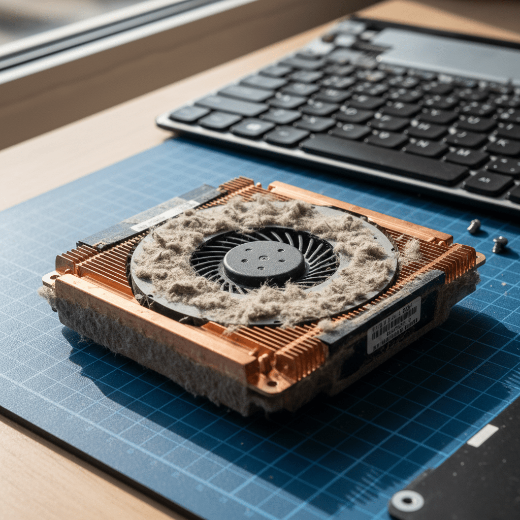 Dust-clogged laptop fan cleaning service in Smithfield Plains — Adelaide SA 5114