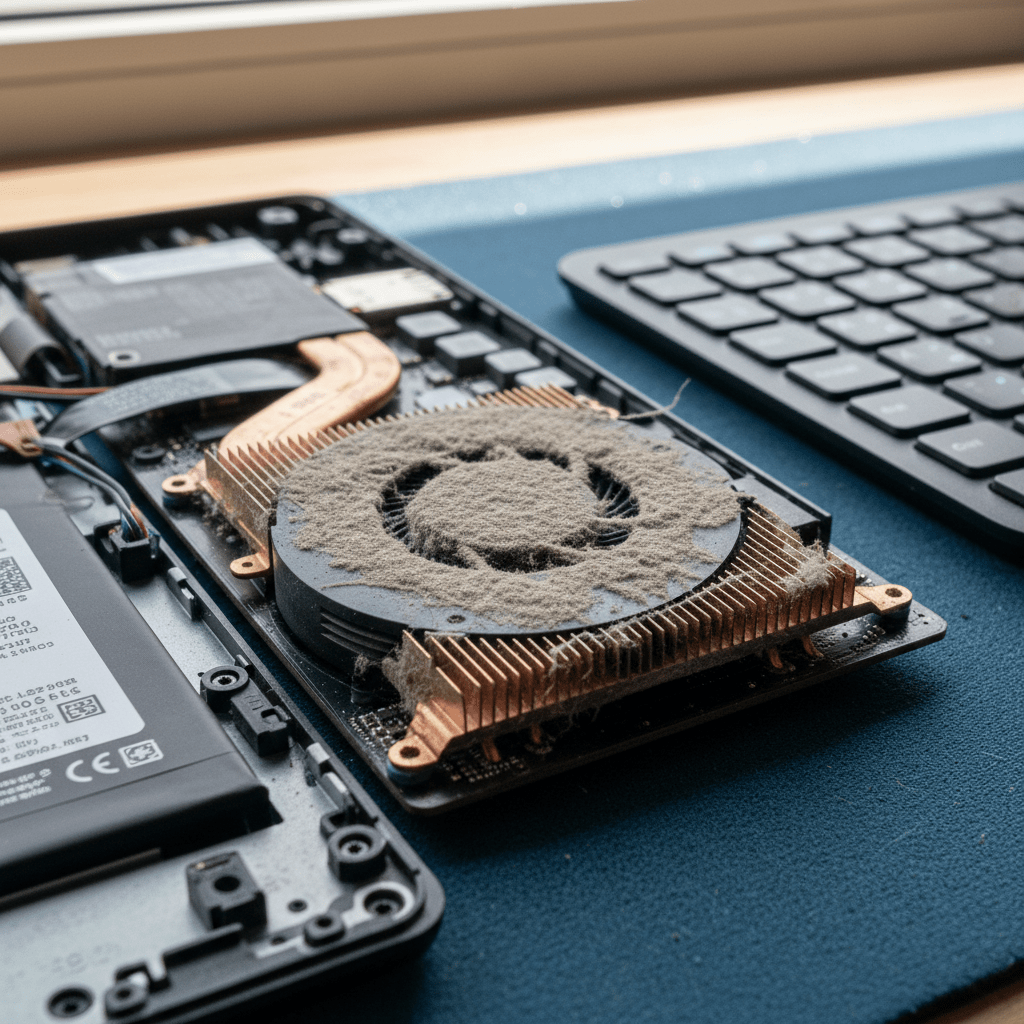 Dust-clogged laptop fan cleaning service in St Marys — Adelaide SA 5042