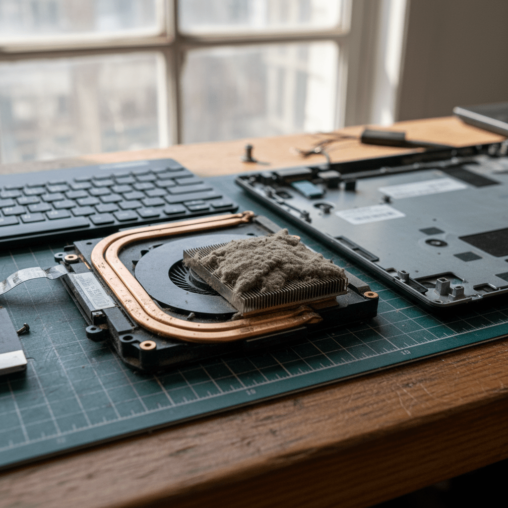 Dust-clogged laptop fan cleaning service in St Morris — Adelaide SA 5068