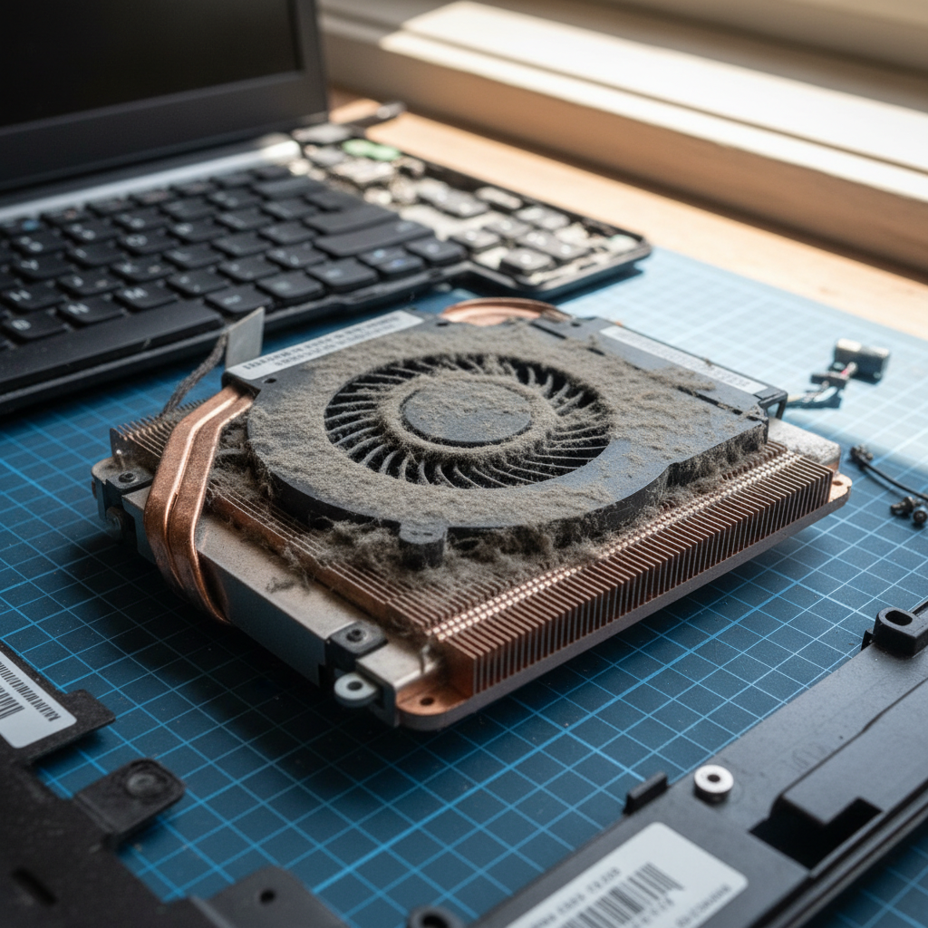Dust-clogged laptop fan cleaning service in Swansea Heads — Newcastle NSW 2281
