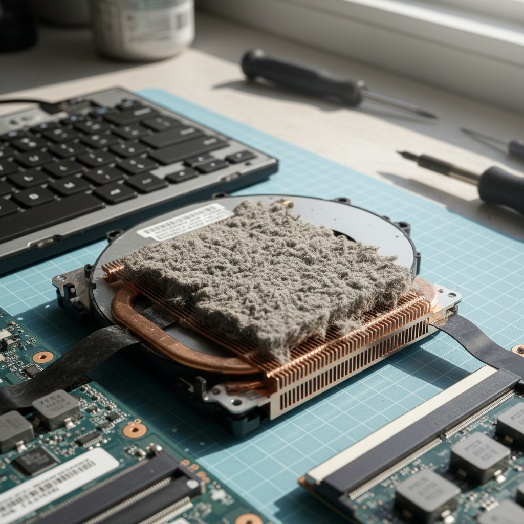 Dust-clogged laptop fan cleaning service in Tarro — Newcastle NSW 2322