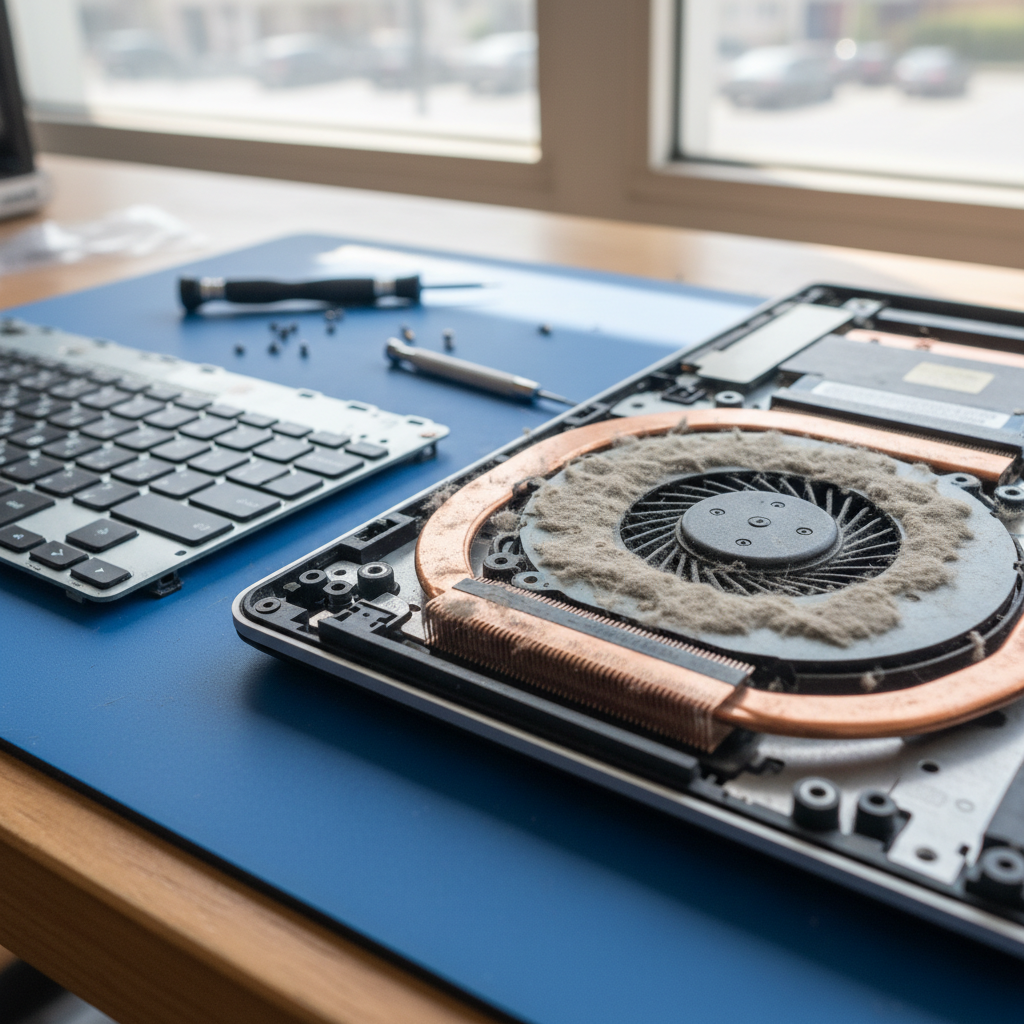 Dust-clogged laptop fan cleaning service in Tea Tree — Hobart TAS 7017